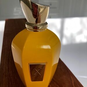 Yellow and Gold Perfume Bottle